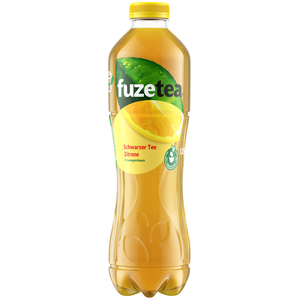 Fuze Tea Schwarzer Tee Zitrone PET 6x1,25L: Erfrischender Schwarztee mit Zitronengeschmack in einer praktischen Kunststoffflasche - ideal für Eistee-Fans. Marke: Fuze Tea.
