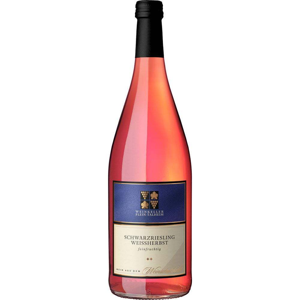Eine Flasche Genossenschaftskellerei Heilbronn Weißherbst QbA feinfruchtig, ein württembergischer Rosé der Genossenschaftskellerei Heilbronn, erhältlich in 12x1L MEHRWEG-Flaschen.