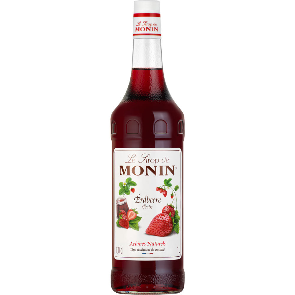 Monin Erdbeere Sirup 1 Liter von Monin verleiht Getränken und Desserts eine erstklassige Erdbeersüße - die perfekte Wahl zur Verfeinerung Ihrer Lieblingsrezepte.