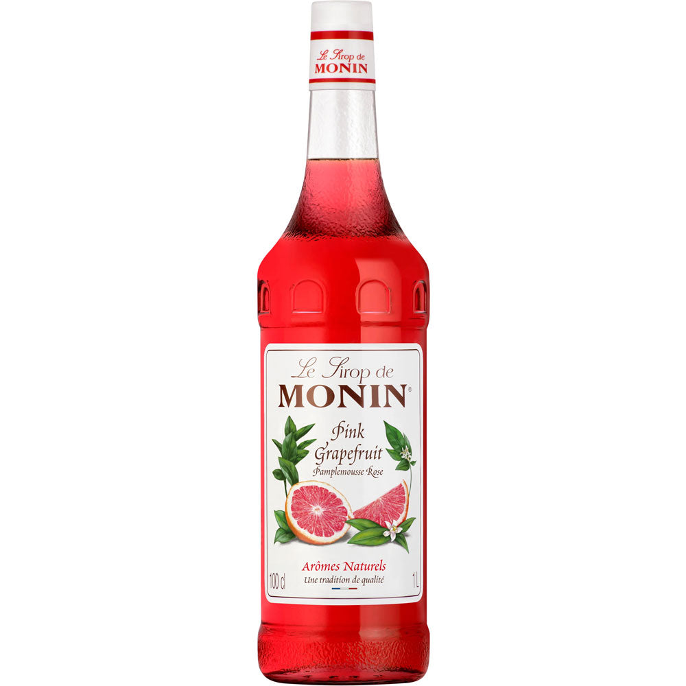 Monin Pink Grapefruit Sirup 1 Liter von Monin - ideal, um einen erfrischenden Grapefruit-Cocktail zu mixen oder jedem Getränk mit diesem Premium-Sirup eine spritzige Note zu verleihen.