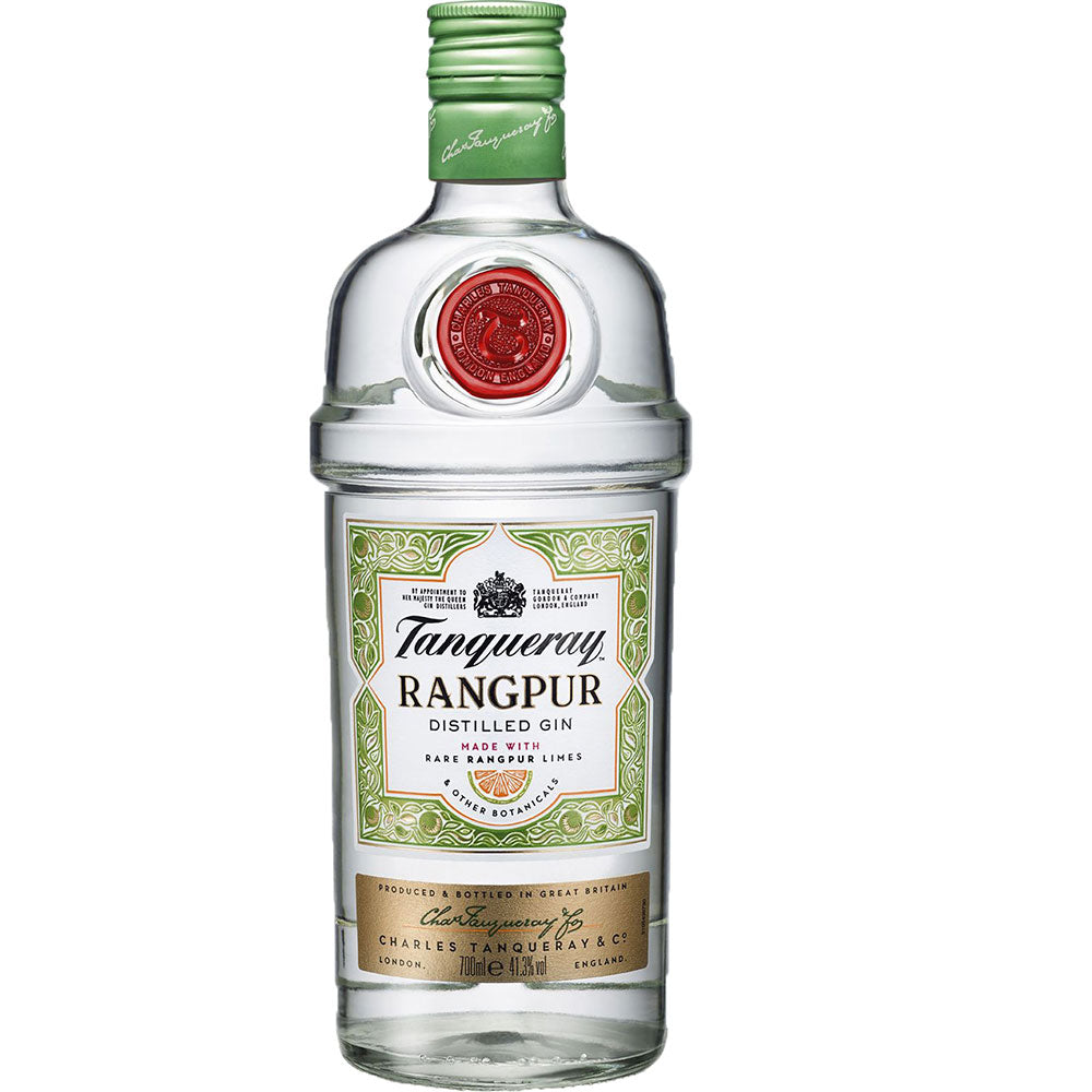 Tanqueray Rangpur Lime destillierter Gin 41,3% (0,7L) von Tanqueray Gin kombiniert seltene Rangpur-Limetten und Botanicals, ideal für einen erfrischenden Gin Tonic.