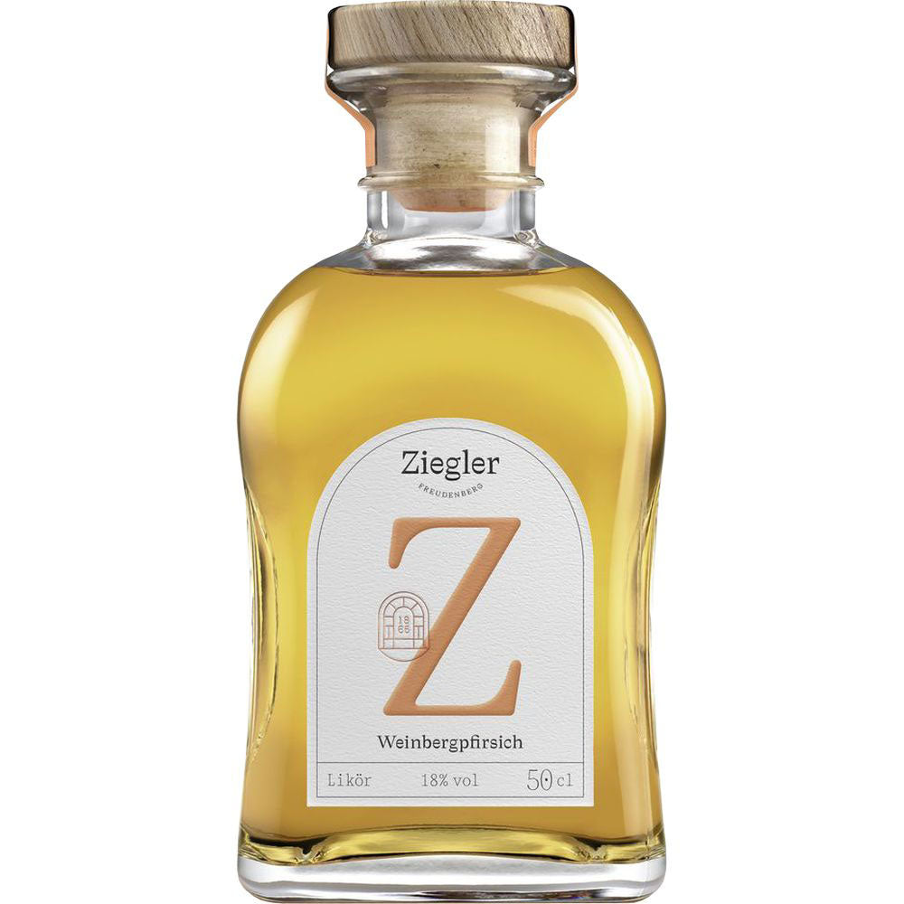 Der Ziegler Weinbergpfirsich Likör 18% 0,5 Liter besticht durch sein fruchtiges Pfirsicharoma und sein elegantes Design, das ihn zu einem herausragenden Pfirsichlikör von Ziegler macht.