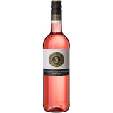 Eine Flasche Felsengartenkellerei Besigheim Spätburgunder Weißherbst Kabinett lieblich 2023, dieser Roséwein spiegelt den eleganten Charakter des württembergischen Weines anmutig wider.