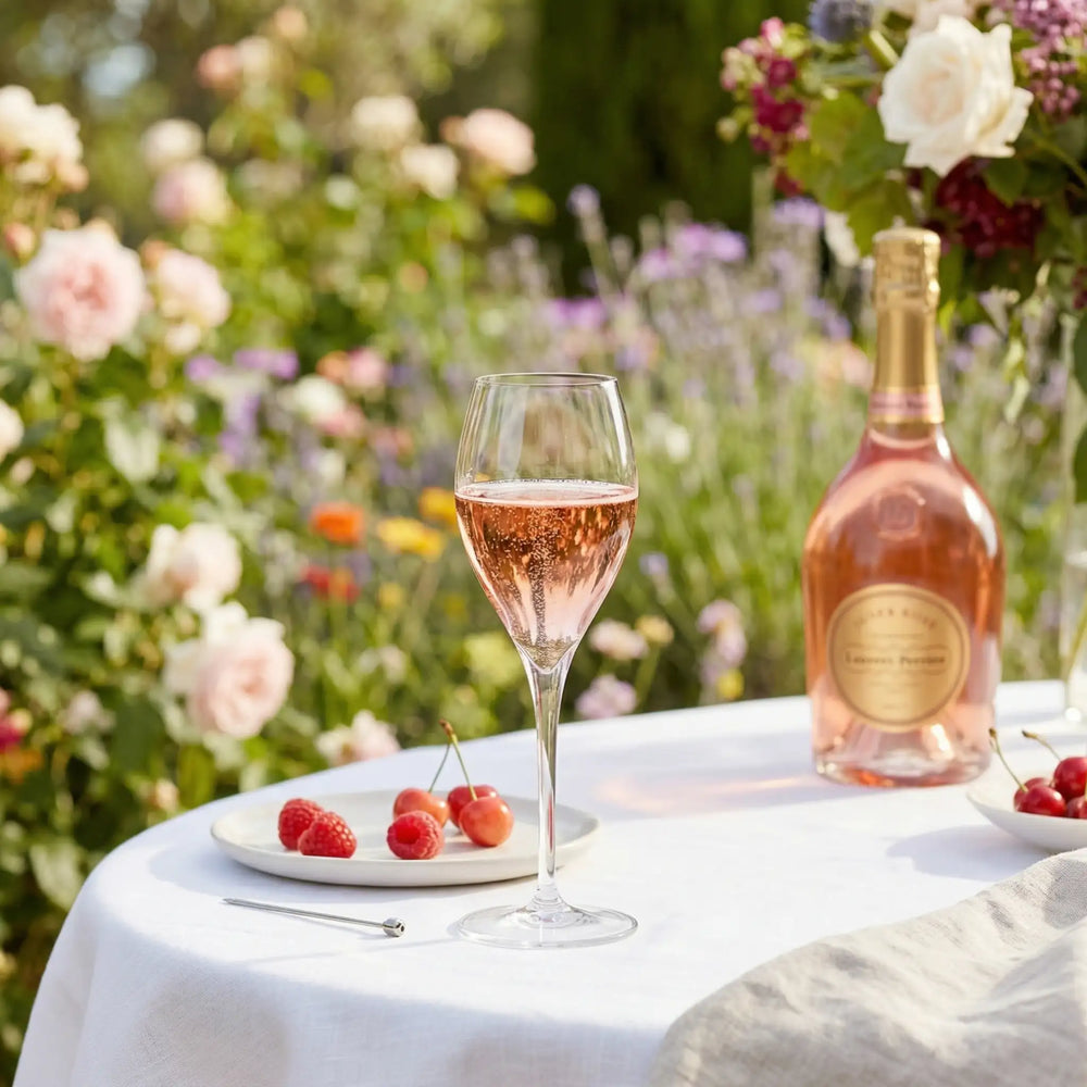 Champagner Rosé im Glas