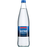 Eine Klarglasflasche Bad Dürrheimer Kostbar Mineralwasser Medium mit blauem Etikett und Verschluss, 0,75L (Mehrweg), von der geschätzten Marke Bad Dürrheimer - erhältlich im 12x0,75L-Pack.