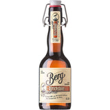 Eine Berg Ulrichsbier 20x 0,33 Liter (MEHRWEG) Braunglasflasche mit Bügelverschluss und cremefarbenem Etikett.