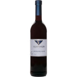 Eine Flasche Bernhard Ellwanger Spätburgunder Gutswein trocken 2023 mit einem weiß-blauen Etikett.