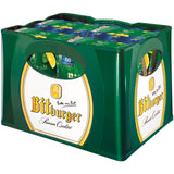 Eine grüne Kiste mit 24 Flaschen (je 0,33L) Bitburger 0,0% Radler Naturtrüb alkoholfrei-erfrischendes, alkoholfreies Radler von Bitburger.