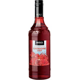 Eine 0,75-Liter-Flasche Bols Grenadine Sirup von Bols - ein alkoholfreier Fruchtsirup mit roter Farbe und einem Etikett, das Granatapfelsirup sowie Beeren abbildet.