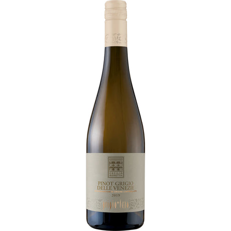Eine Flasche Cecilia Beretta Grigioluna Pinot Grigio Delle Venezie DOC 2024, ein italienischer Weißwein mit einem beigen Etikett und Schraubverschluss.