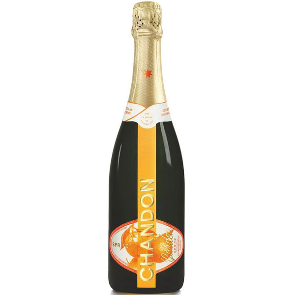 Moet & Chandon Garden Spritz 11,5% 0,75 Liter-erfrischender Sekt mit Goldfolie und orangem Etikett, ideal als Sommergetränk oder eleganter Aperitif.