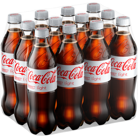 Genießen Sie Coca-Cola Light EW PET 12x0,5L (Einweg): Erfrischender, kalorienarmer Genuss im praktischen 12er-Pack.
