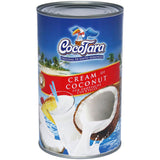 Die CocoTara Cream of Coconut 1,28l-Dose ist mit tropischen Strand-, Kokosnuss- und Cocktailglasmotiven auf dem Etikett versehen - ideal für die Zubereitung von Piña Coladas oder Getränken auf Kokosnussbasis.