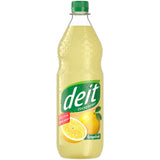 Eine Deit Limonade Grapefruit PET 1L Mehrweg-Flasche - zuckerfrei, mit grünem Verschluss und Etikett - bietet einen erfrischenden Grapefruit-Geschmack, perfekt für jede Gelegenheit.