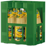 Dietz Bananen-Nektar 6x1L (MEHRWEG) ist in Flaschen mit gelben Bananenetiketten erhältlich. Das glutenfreie Getränk von Dietz aus Bananenmarkkonzentrat hat einen Fruchtanteil von 25% und schmeckt erfrischend fruchtig.