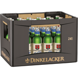 Genießen Sie den erfrischenden Geschmack von Dinkelacker 0,0% Alkoholfrei - klassischer Pilsener Geschmack in einer Kiste mit 24x 0,33L Flaschen (MEHRWEG).