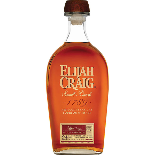 Eine 0,7-Liter-Flasche Elijah Craig Small Batch Bourbon Whiskey (47%), die die berühmte Bourbon-Tradition der Marke Elijah Craig unterstreicht.