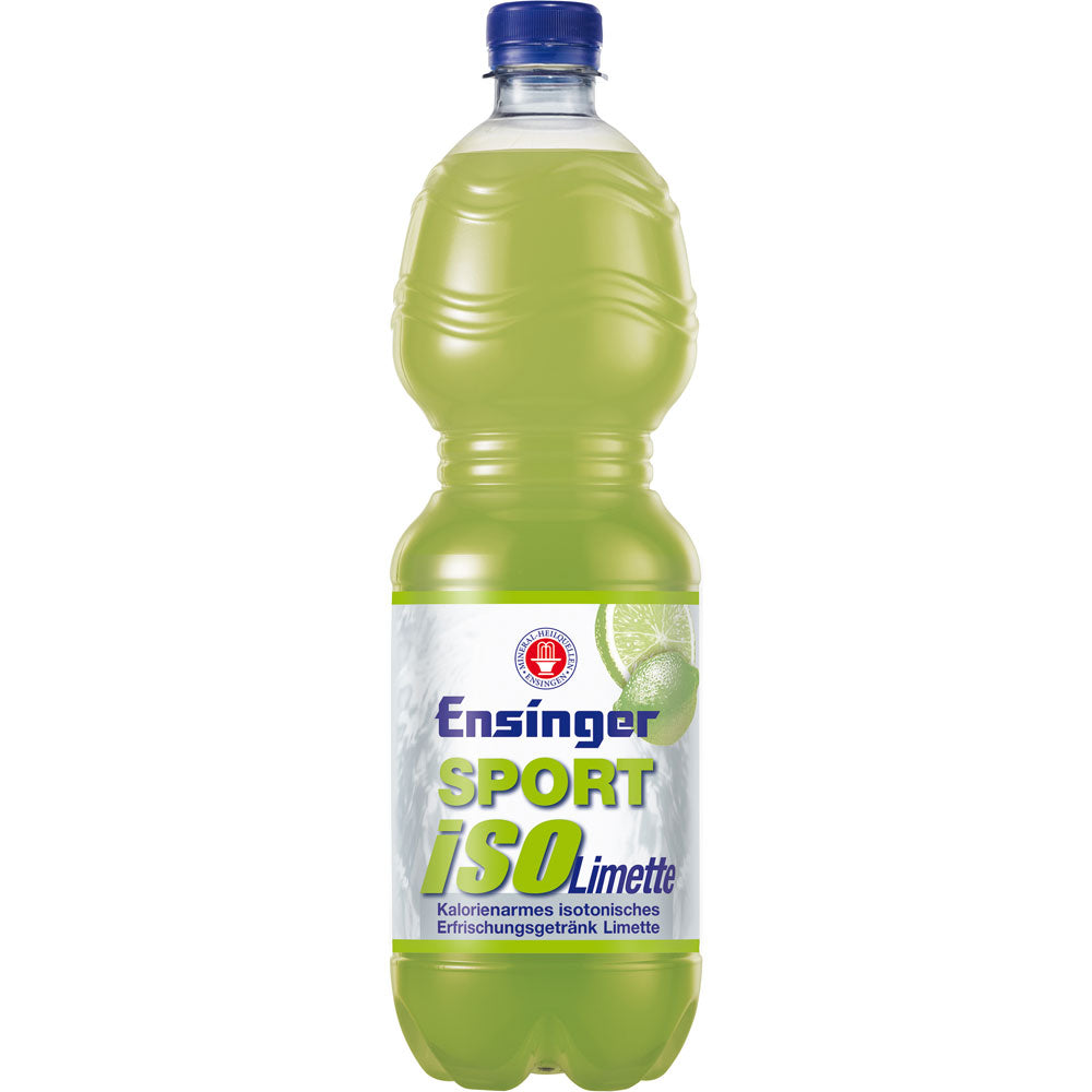 Ensinger Sport Iso Limette PET 9x1L (MEHRWEG) von Ensinger: ein isotonisches, kalorienarmes Erfrischungsgetränk mit frischem Limettengeschmack.