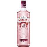 Gordon's Premium Pink Gin 37,5% (0,7L) von Gordon's Gin hat ein rosa Etikett und eine durchsichtige Flasche, die ein herrliches Rosé-Gin-Erlebnis mit subtilem Beerengeschmack bietet.
