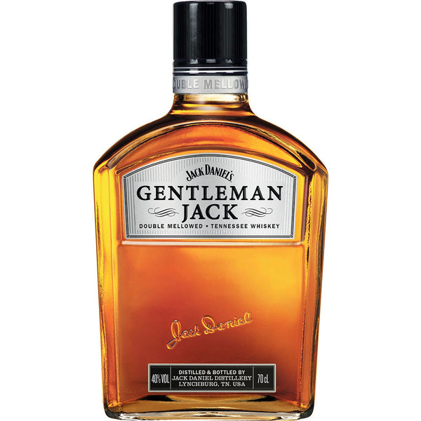 Eine 0,7L Flasche Jack Daniels Gentleman Jack Tennessee Whiskey (40%), bekannt für seine doppelte Holzkohlefiltration, bietet einen außergewöhnlich weichen Geschmack.
