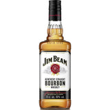 Eine 0,7-Liter-Flasche Jim Beam White Bourbon Whiskey, 40% ABV, von Jim Beam.