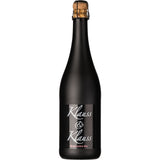 Eine 0,75-Liter-Flasche Klauss & Klauss Black Edition Rosé Extra Dry Sekt mit einem Korkenverschluss.
