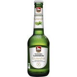 Eine grüne Glasflasche Neumarkter Lammsbräu Bio Glutenfrei 10x 0,33 Liter (MEHRWEG) mit einem weiß-grünen Etikett weist auf diese erfrischende glutenfreie Variante hin.