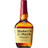 Maker's Mark Kentucky Straight Bourbon Whisky 45% 0,7 Liter Flasche mit dem charakteristischen roten Wachssiegel der Marke und dem beigen Etikett auf weißem Hintergrund.