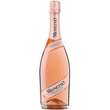Eine 0,75-Liter-Flasche Mionetto Spumante Rosé Prosecco DOC von Mionetto mit rosa Etikett und Halsfolie, hergestellt in Venetien.