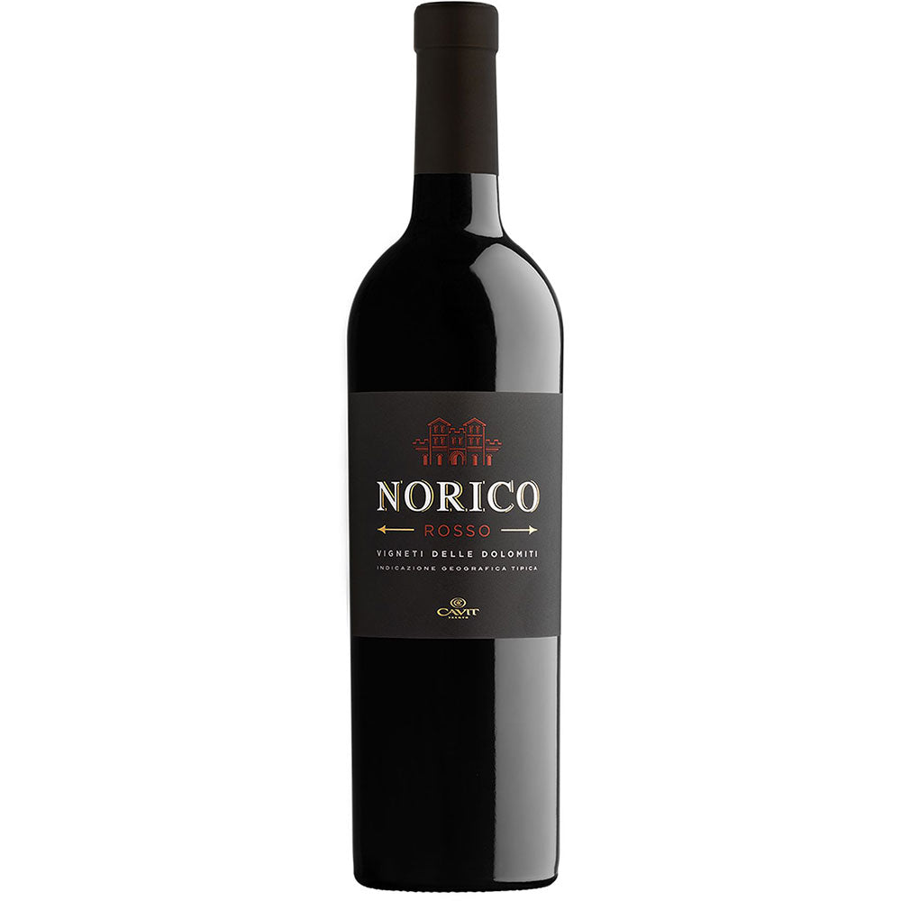 Cavit Norico Rosso Vigneti delle Dolomiti IGT 2020 ist ein raffinierter Rotwein, der mit jedem Schluck den Charakter der Weinberge der Dolomiten verkörpert.