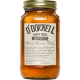Ein 0,7-Liter-Glas von O'Donnell Moonshine Harte Nuss Haselnuss Likör (25%), mit goldenem Deckel und beigem Etikett von O'Donnell Moonshine.