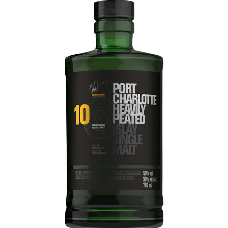 Bruichladdich Port Charlotte 10 Jahre Single Malt Scotch Whisky, 50% vol, 0,7 Liter. Stark getorft für einen kräftigen Geschmack und reichen Charakter in jedem Schluck.