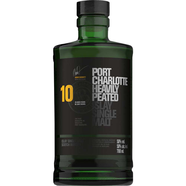 Bruichladdich Port Charlotte 10 Jahre Single Malt Scotch Whisky, 50% vol, 0,7 Liter. Stark getorft für einen kräftigen Geschmack und reichen Charakter in jedem Schluck.