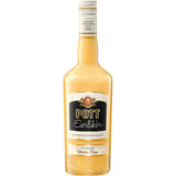 Eine 0,7-Liter-Flasche Pott Eierlikör mit Rum (16% vol.) mit einem auffälligen schwarz-goldenen Etikett auf weißem Hintergrund - perfekt für alle, die Eierlikör der Marke Pott kaufen möchten.