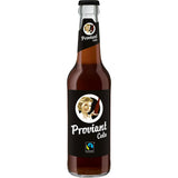 Proviant Cola FAIRTRADE 24x0,33L (MEHRWEG) ist eine glasabgefüllte, Fairtrade-zertifizierte Cola von Proviant mit schwarzem Etikett, die erfrischenden Geschmack bietet und ethische Beschaffung unterstützt.
