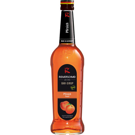 Riemerschmid Bar-Sirup Pfirsich 0,7 Liter-ideal um fruchtigen Pfirsichgeschmack in Cocktails zu bringen, von der bewährten Marke Riemerschmid.