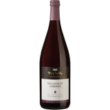 Eine 1L Flasche Rolf Willy Trollinger mit Lemberger Rotwein, erhältlich in einem 12x Mehrweg-Pack.