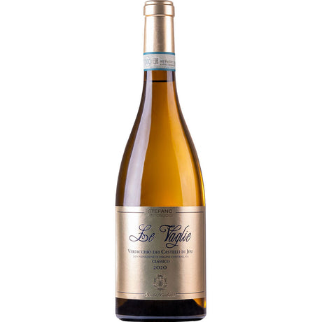 Eine Flasche Santa Barbara Verdicchio Le Vaglie DOC 2023, ein italienischer Weißwein von Santa Barbara.