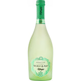 Der Scavi & Ray Hugo 0,75 Liter ist eine grün gefrostete Flasche mit dekorativem Etikett und grünem Verschluss, ideal für alle, die einen erfrischenden Vino Frizzante genießen.