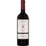 Eine Flasche Scavi & Ray Primitivo Salento IGT 2024 italienischer Rotwein mit kastanienbraunem Verschluss und cremefarbenem Etikett.