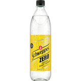 Schweppes Indian Tonic Water Zero 6x1L (Mehrweg) von Schweppes - zuckerfreies Tonic Water mit gelbem und schwarzem Etikett, ideal zum Mischen eines erfrischenden Gin Tonic.