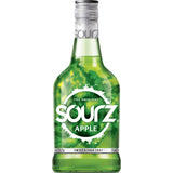 Eine 0,7 Liter Flasche Sourz Apple Likör (15% vol.) von Sourz - der Partyklassiker mit dem grün-weißen Etikett, perfekt für jede Feier.