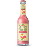 Die Teinacher Genuss-Limonade Pink Grapefruit von Teinacher Mineralwasser in der 0,33 l Glasflasche mit gelbem und rosa Etikett enthält natürliches Mineralwasser mit Kohlensäure für einen erfrischenden Geschmack. Erhältlich im 12er-Pack (MEHRWEG).