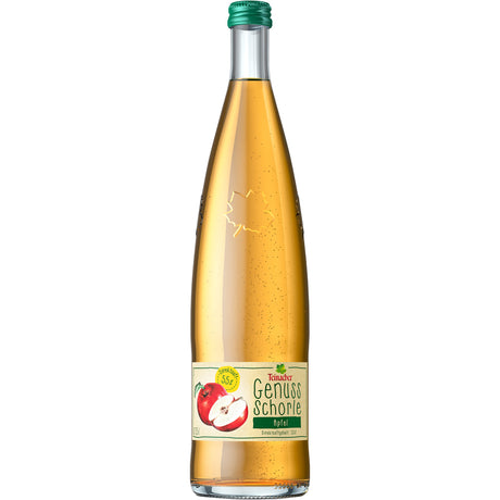 Teinacher Mineralwasser's Genuss-Schorle Apfel 12x 0,75 L (MEHRWEG): eine erfrischende Apfelschorle in klaren Glasflaschen - perfekt für jede Gelegenheit.