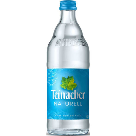 Eine 0,5 Liter Flasche Teinacher Mineralwasser Naturell stilles Wasser aus der 12er Packung (Mehrweg).