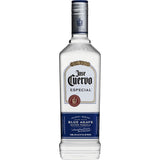 Eine 1-Liter-Flasche Jose Cuervo Tequila Especial Silver 35% mit blauem Etikett und klarer Flüssigkeit bietet den klassischen Geschmack von authentischem mexikanischem Tequila.