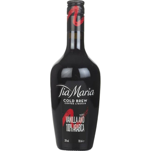Eine 0,7-Liter-Flasche Tia Maria Kaffeelikör (20%), die ein sanftes Kaffeelikörerlebnis der Marke Tia Maria bietet.