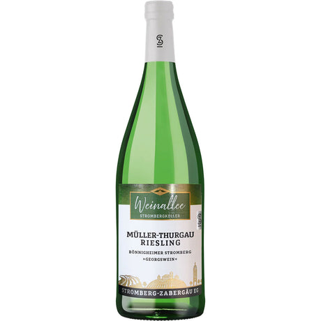 Eine grüne Flasche Weingärtner Stromberg-Zabergäu Bönnigheimer Stromberg Georgswein Weißwein, 1L MEHRWEG, von Weingärtner Stromberg-Zabergäu, ein feiner Weißwein aus Deutschland.