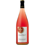 Eine 1L Flasche Weinkonvent Dürrenzimmern Spätburgunder Weißherbst (Qualitätswein aus Württemberg), Teil eines 12x MEHRWEG Packs, von Weinkonvent Dürrenzimmern, mit einem goldenen Siegel auf dem Etikett.