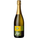 Eine Flasche Genossenschaftskellerei Heilbronn ZERO Mousseux Sekt alkoholfrei, eine Sektalternative mit Goldfolie und gelb-schwarzem Etikett - perfekt für den alkoholfreien Sektgenuss.
